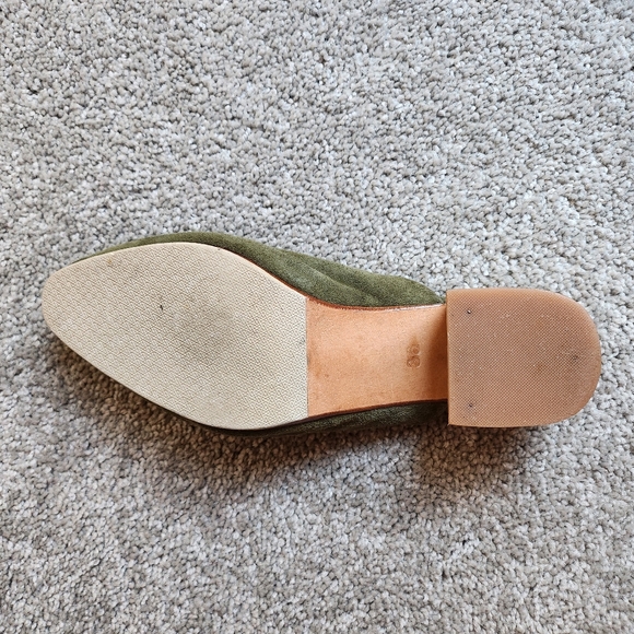 JAMES | SMITH 'Cafe Society' Mules - Green Suede - Picture 8 of 8